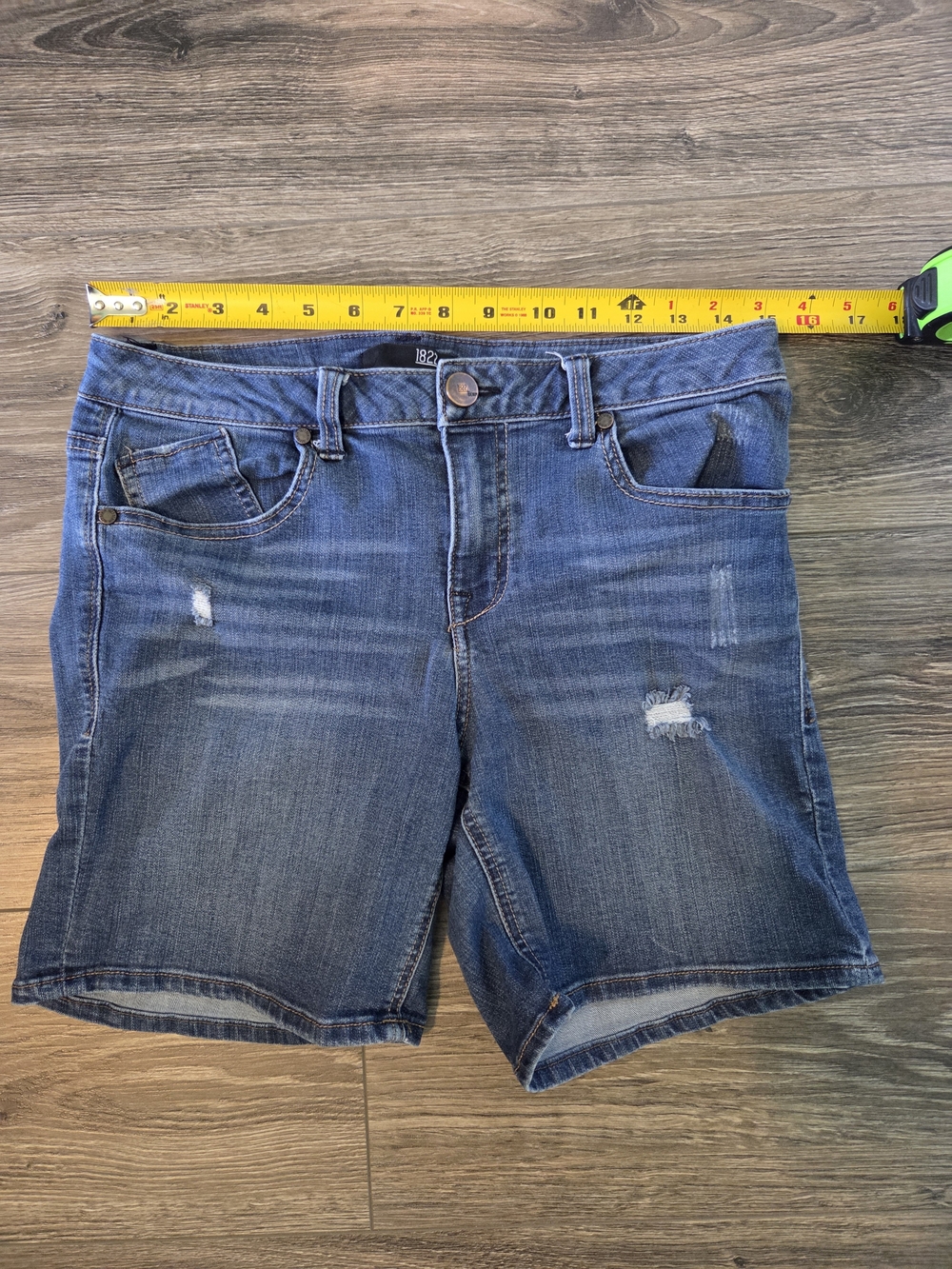 1822 Denim Women’s Distressed Blue Jean Shorts